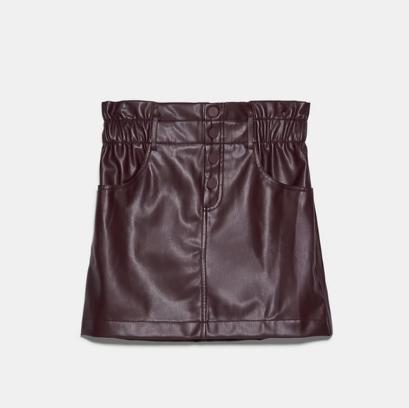 Zara faux leather mini skirt new - Picture 3 of 5